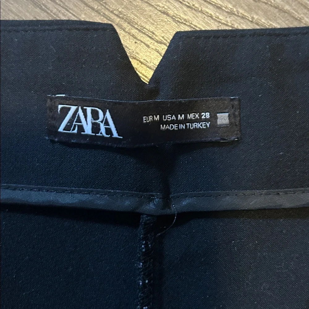 ZARA Women's Black Tailored Ankle Pants - Picture 3 of 3